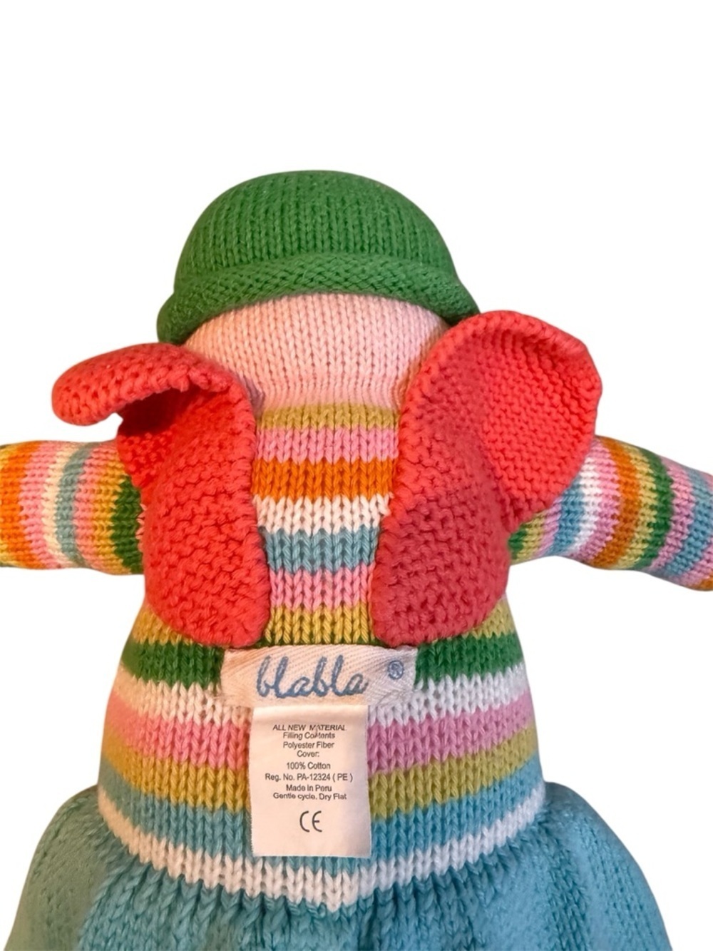 Blabla Butterfly Girl Hand Knit Cotton 18 inch colorful Doll - Picture 3 of 6